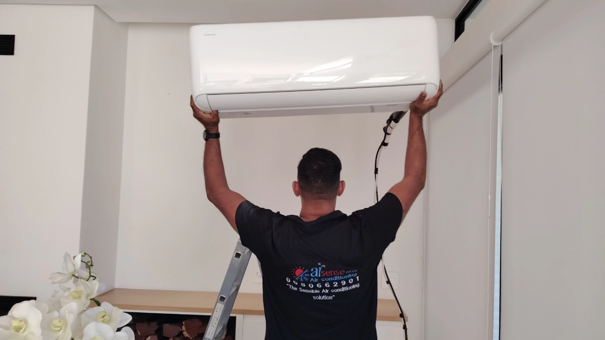 Professional air conditioning installation completed by Airsense in Cape Town