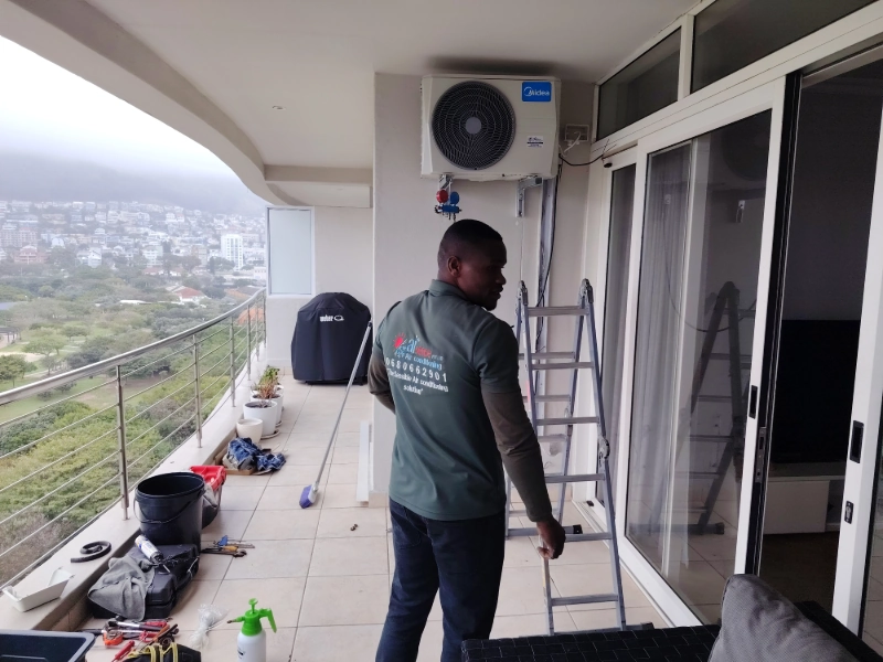 Apartment balcony air conditioner fitment in Sea Point