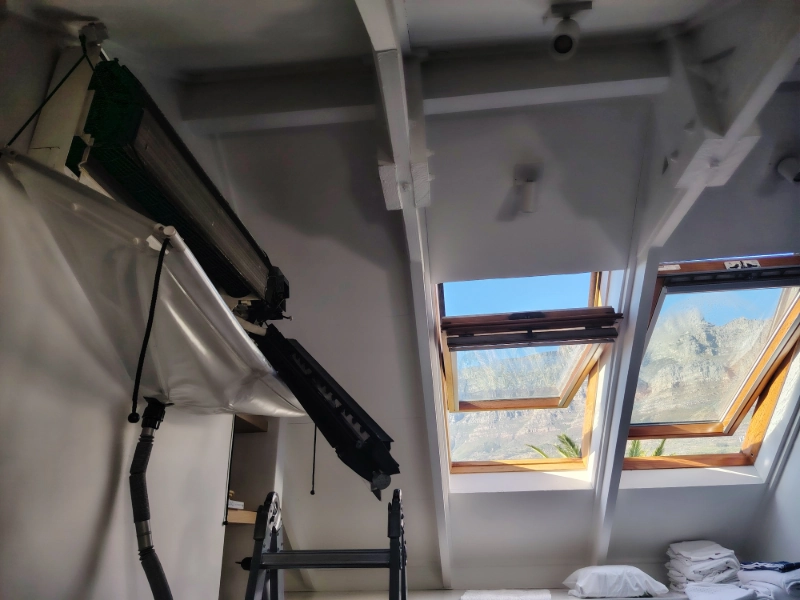 Attic room air conditioning setup in Cape Town