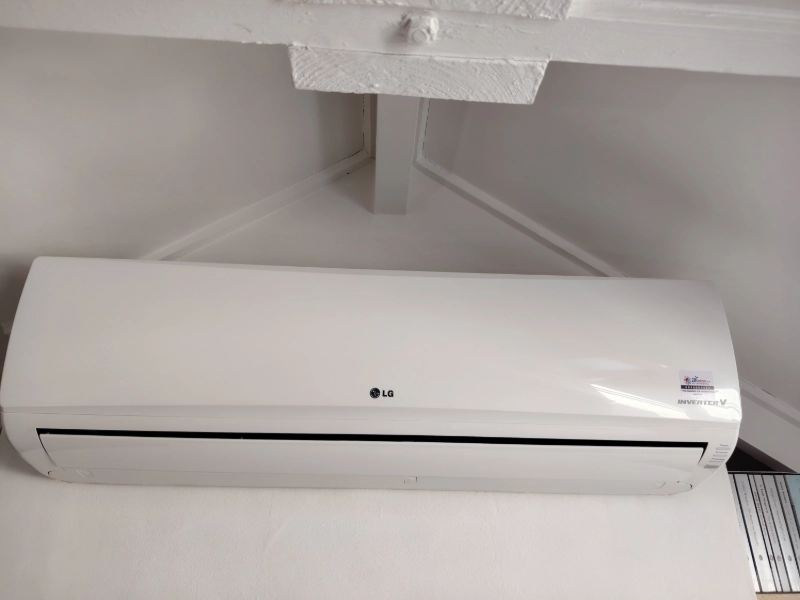 Split-system air conditioner unit mounted at Cape Town home